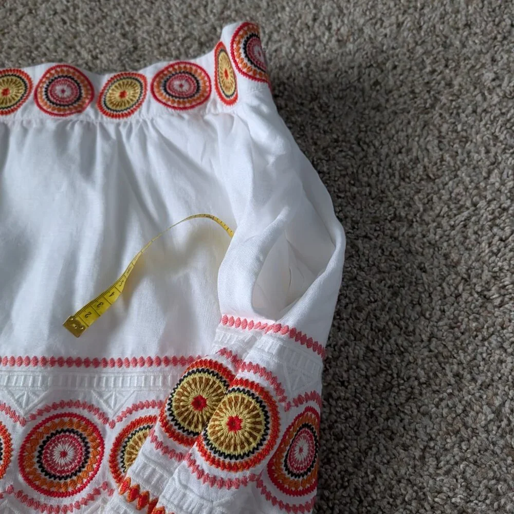 EUC Linen Boden Embroidered Skirt US 16/18 - Picture 4 of 8
